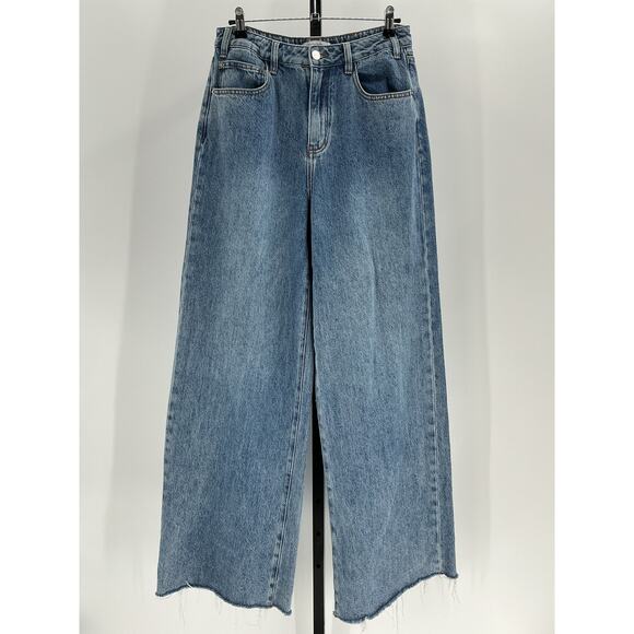 Weworewhat Wide Blue Cotton Leg Denim Jean Size 28 - Picture 2 of 4